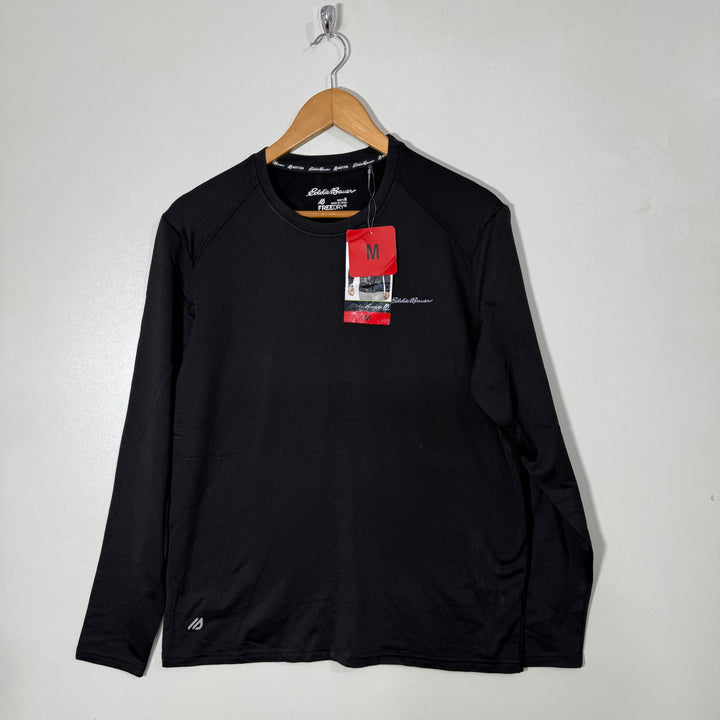 EDDIE BAUER FREEDRY LONG SLEEVES SPORT TSHIRT INNER FLEECE BRAND NEW BLACK COLOUR