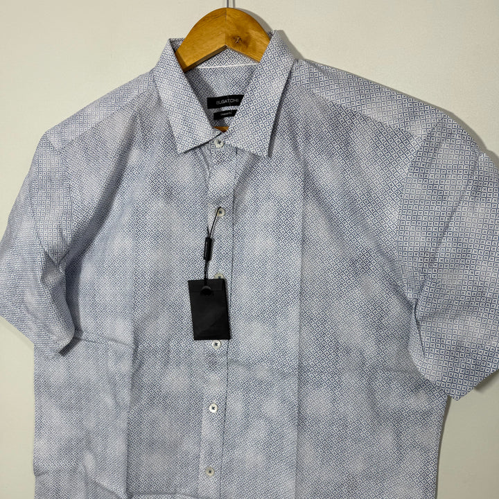 BUGATCHI SHAPED FIT HALF SLEEVES COTTON SHIRT BRAND NEW