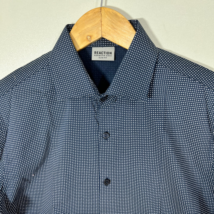 KENNETH COLE SLIM FIT SEMI FORMAL COTTON SHIRT