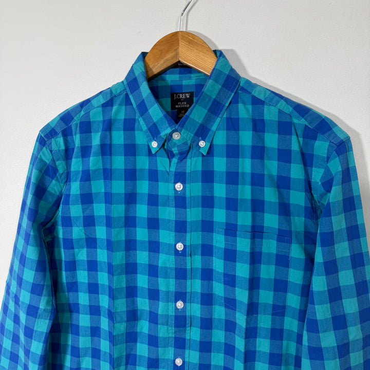 J CREW SLIM FIT FLEX WASHED BUTTON DOWN CASUAL COTTON SHIRT