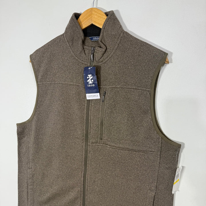 IZOD SLEEVES LESS FLEECE JACKET BRAND NEW