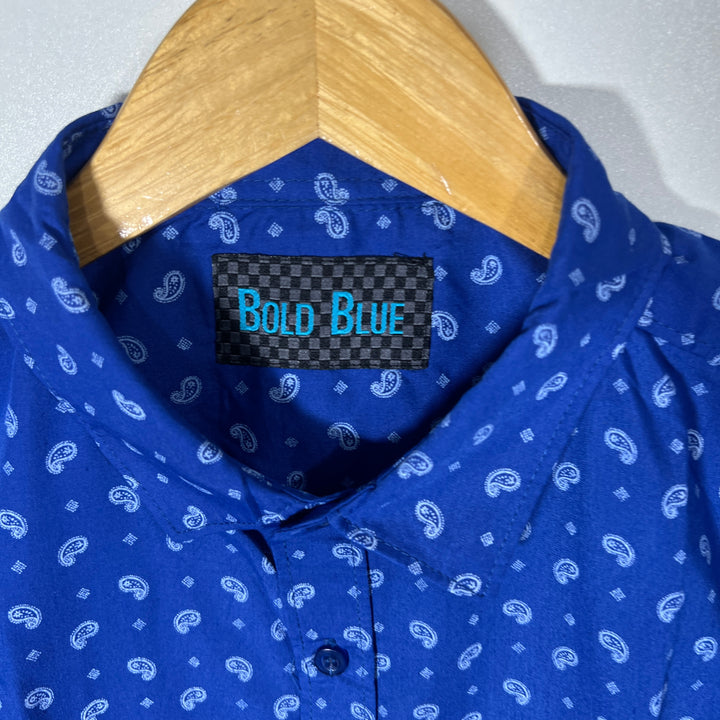 BOLD BLUE HALF SLEEVES SHIRT