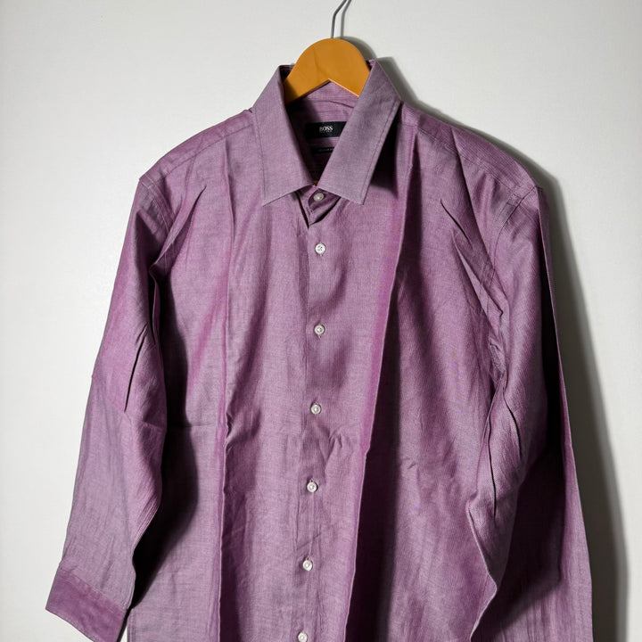 HUGO BOSS REGULAR FIT TEXTURE FORMAL SHIRT