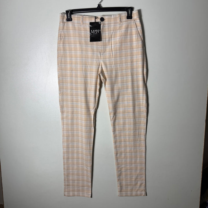 BOOHOOMAN CHECKERED DRESS PANT BRAND NEW WITH STRETCH