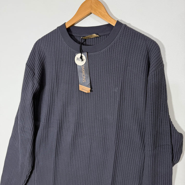 COMMONS OVERSIZED KNITWEAR LONG SLEEVES COTTON TSHIRT BRAND NEW GREY COLOUR