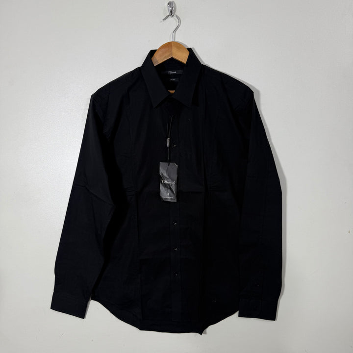 7 DIAMOND FORMAL COTTON SHIRT BRAND NEW BLACK COLOUR