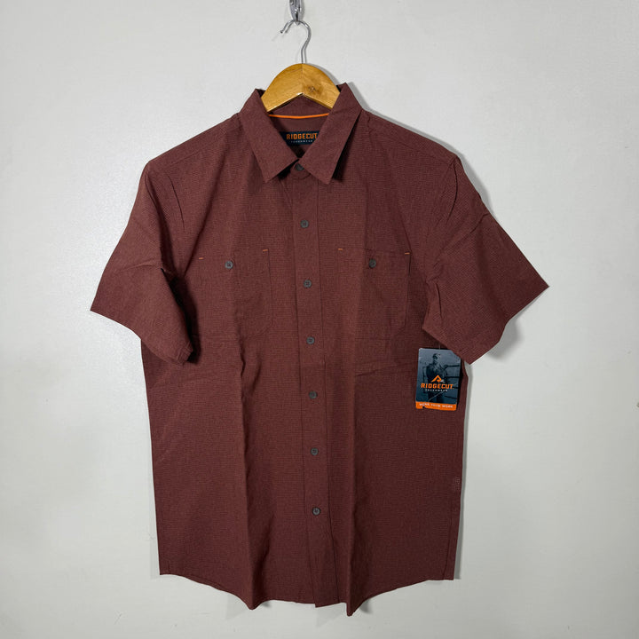 RIDGECUT TOUGH WEAR BUTTON DOWN BREATHABLE WICKING FULL MOTION HALF SLEEVES SHIRT BRAND NEW