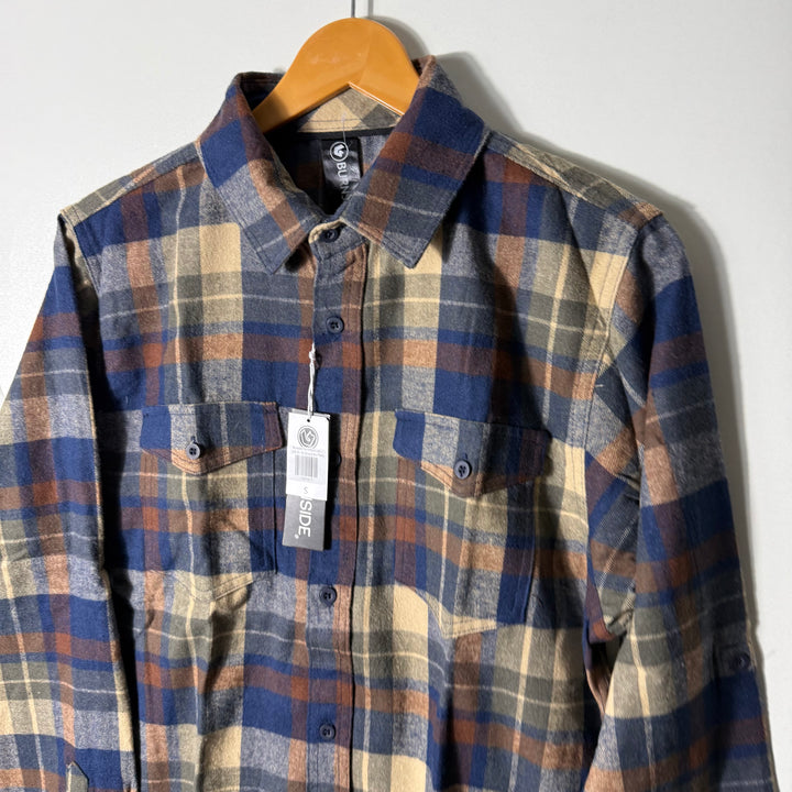 BURNSIDE DOUBLE POCKETS FLANNEL COTTON SHIRT BRAND NEW