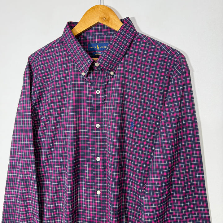 RALPH LAUREN POLO SLIM FIT BUTTON DOWN PERFORMANCE SHIRT WITH STRETCH