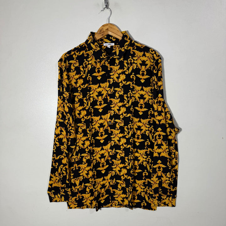 FASION NOVA MEN PRINTED LONG SLEEVES HAWAI SHIRT