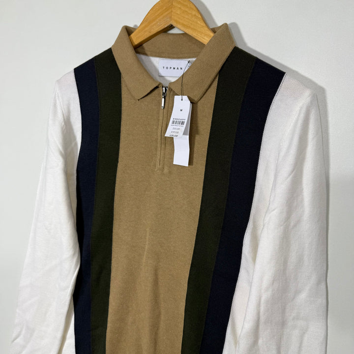 TOPMAN HALF ZIP COTTON SWEATER BRAND NEW