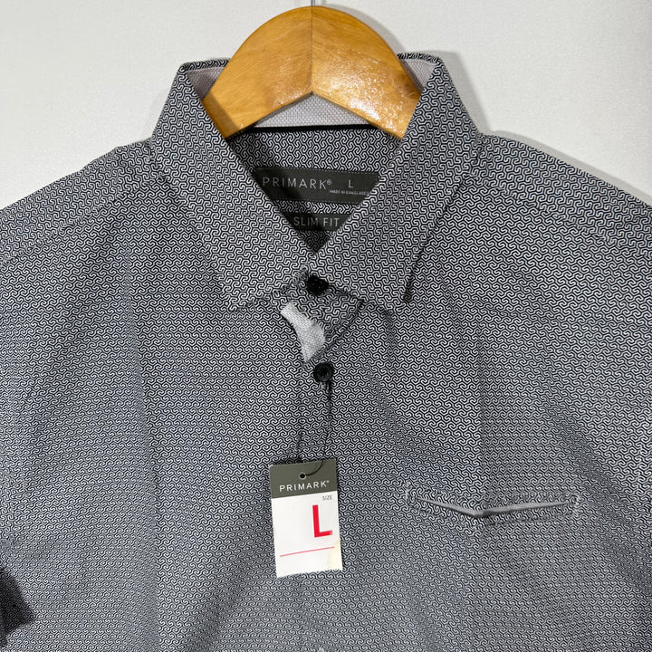 PRIMARK SLIM FIT PRINTED HALF SLEEVES SHIRT BRAND NEW