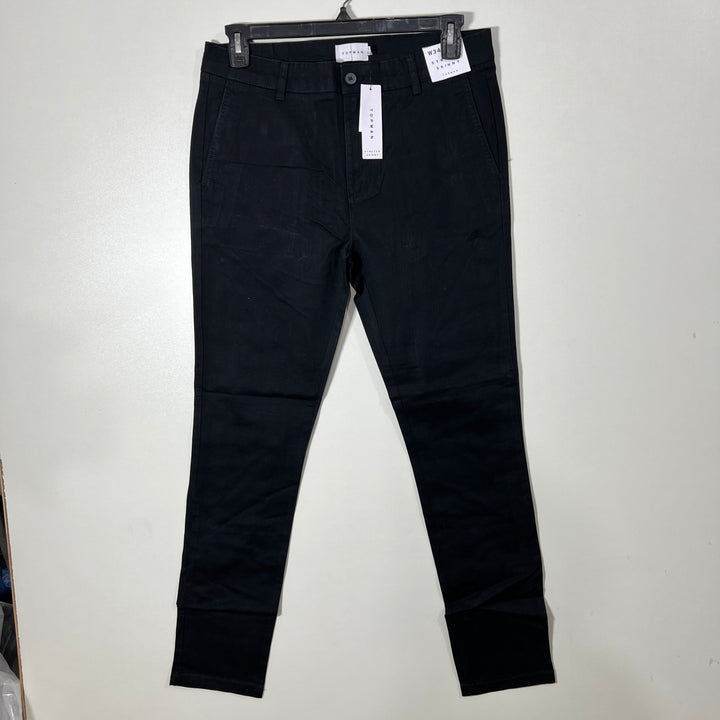 TOPMAN SKINNY FIT COTTON CHINO PANT BRAND NEW WITH STRETCH BLECK COLOUR