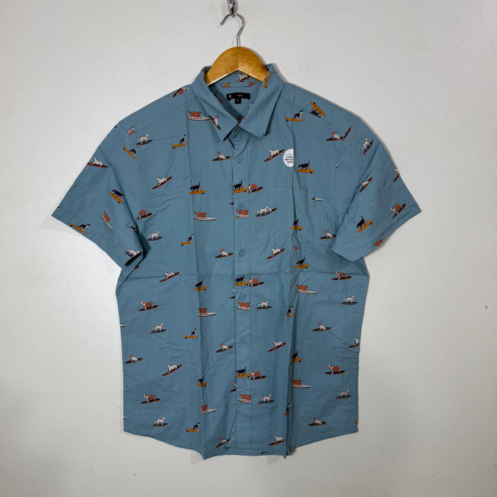 KENJI SLIM FIT HALF SLEEVES COTTON SHIRT BRAND NEW