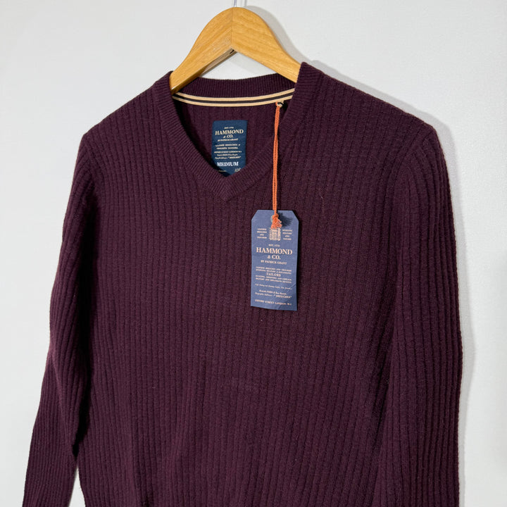 HAMMOND & CO V NECK LAMSWOOL SWEATER BRAND NEW