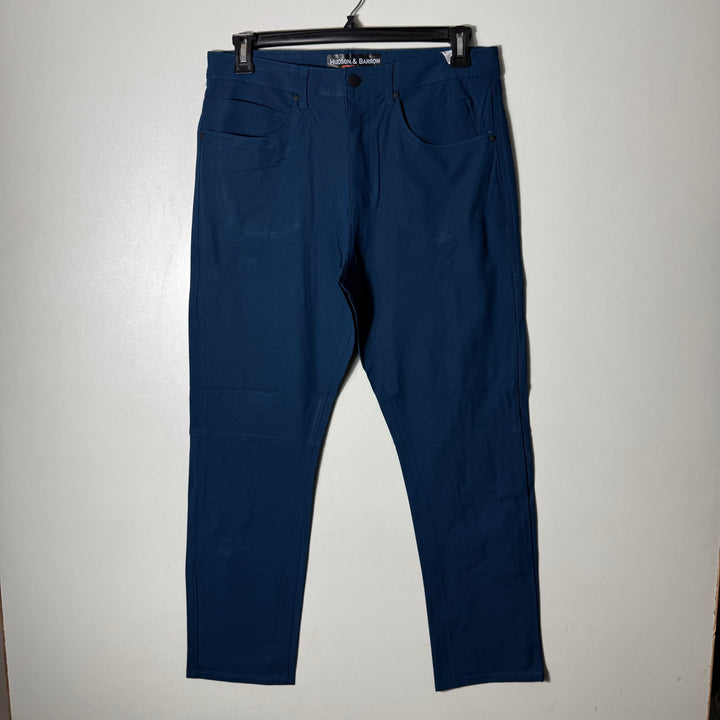 HUDSON SLIM FIT PERFORMANCE TECH PANT BLUE COLOUR WITH STRETCH
