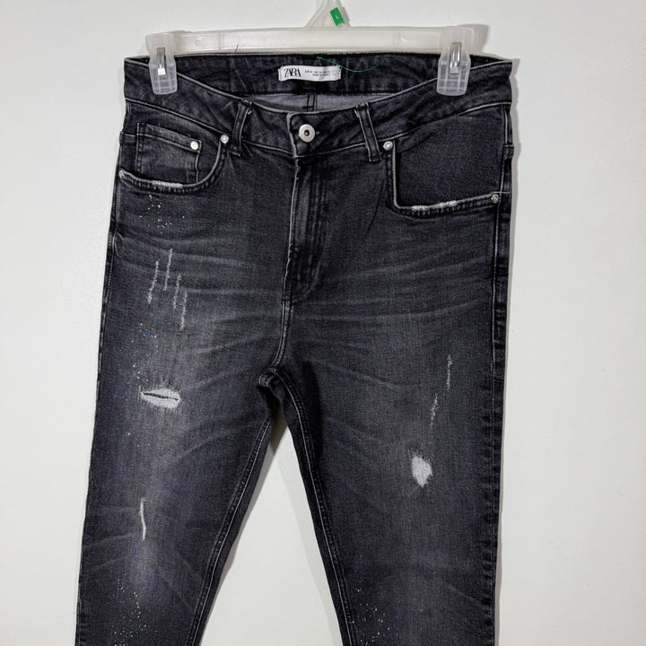 ZARA SKINNY FIT RIPPED JEANS WITH STRETCH