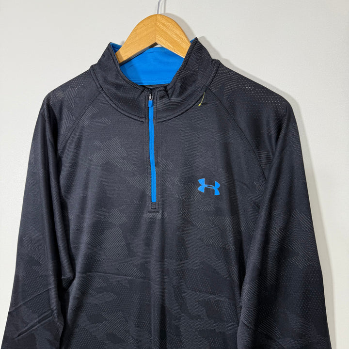 UNDER ARMOUR HEATGEAR CAMOUFLAGE HALF ZIP SPORT PULLOVER