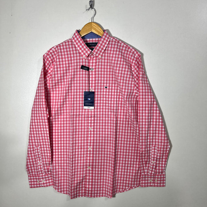 CROWN IVY CLASSIC FIT BUTTON DOWN COTTON SHIRT BRAND NEW WITH STRETCH