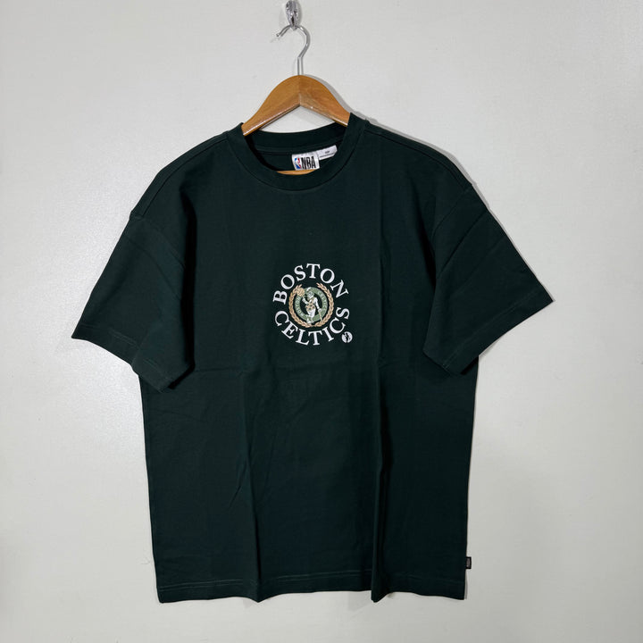 NBA OVERSIZED DROOPED SHOULDER COTTON TSHIRT GREEN COLOUR