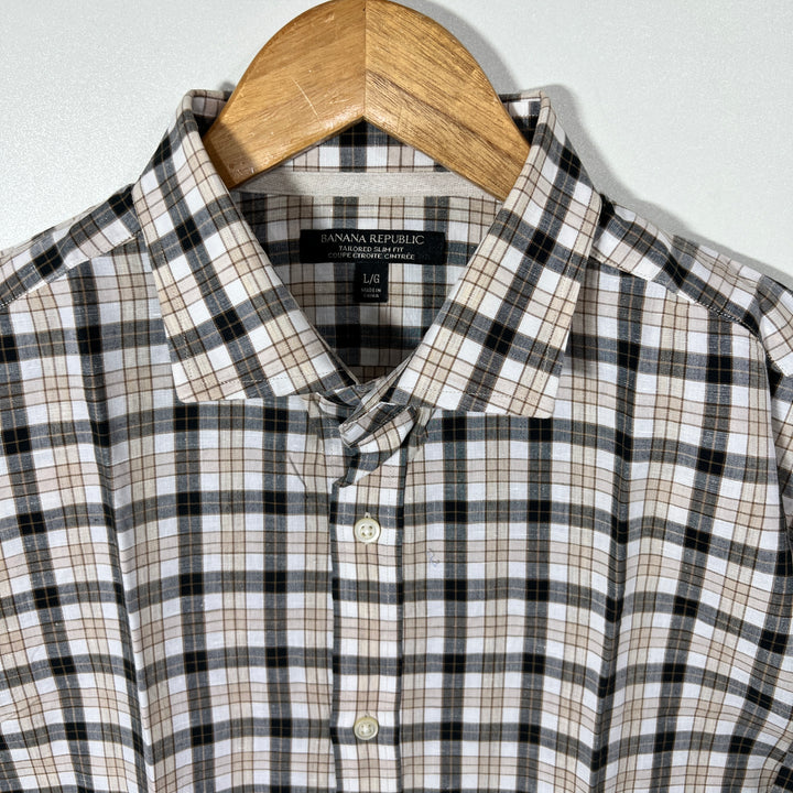 BANANA REPUBLIC SLIM FIT CHECKERED SHIRT