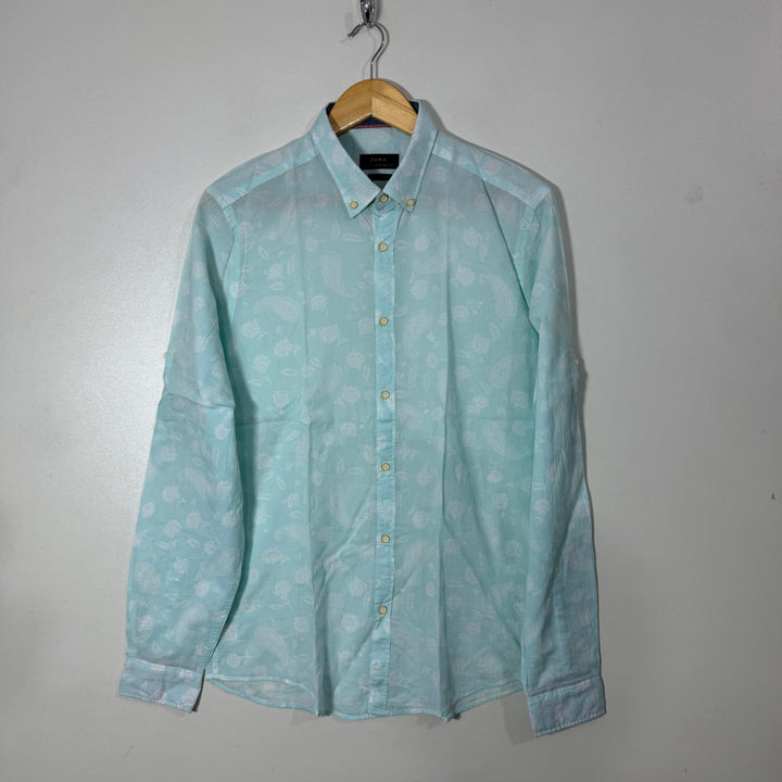 ZARA RELAXED FIT BUTTON DOWN LAWN COTTON SHIRT BRAND NEW