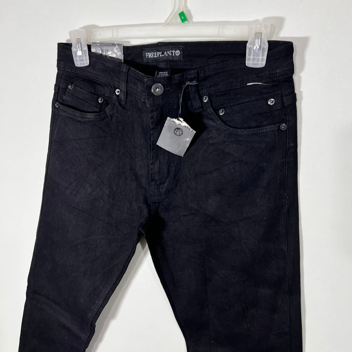 FREE PLANET SLIM FIT DENIM PANT BRAND NEW WITH STRETCH BLACK COLOUR