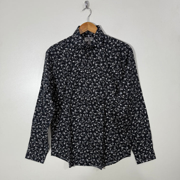 EXPRESS SLIM FIT  PRINTED CASUAL COTTON SHIRT