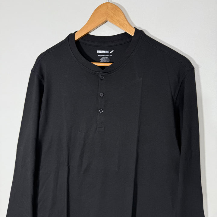 WILLIAM RAST HENLEY COLLAR LONG SLEEVES COTTON TSHIRT BRAND NEW