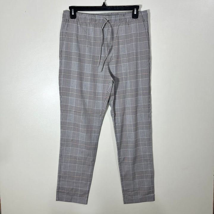 H&M SLIM FIT CHECKERED STRETCHABLE WAISTBAND DRESS PANT WITH STRETCH