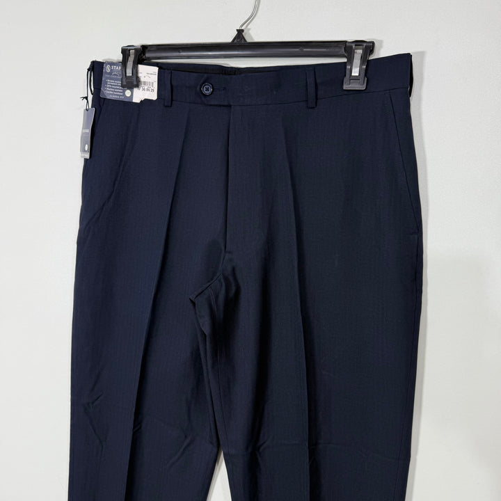 STAFFORD ESSENTIALS CLASSIC FIT DRESS PANT BRAND NEW WITHOUT STRETCH BLUE COLOUR