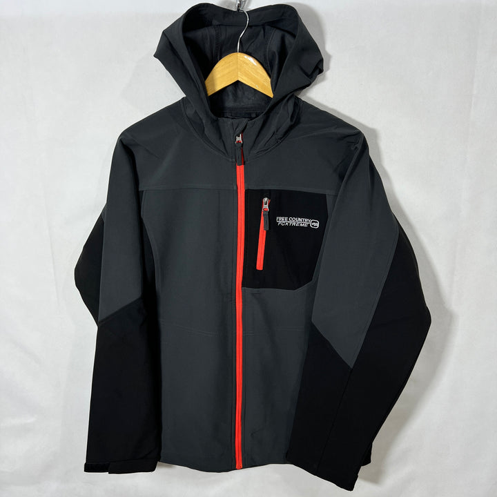 FREE COUNTRY SOFT SHELL WINDBREAKER JACKET INNER FLEECE WITH HOOD