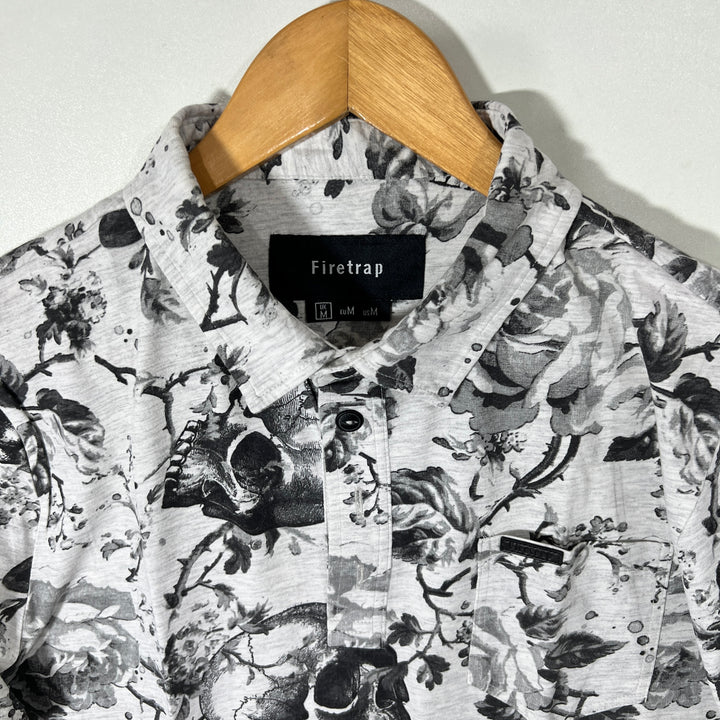 FIRETRAP PRINTED COTTON POLO TSHIRT