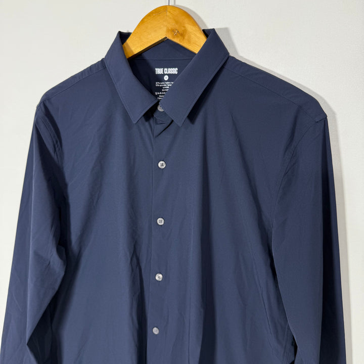 TRUE CLASSIC PERFORMANCE SHIRT WITH STRETCH BLUE COLOUR