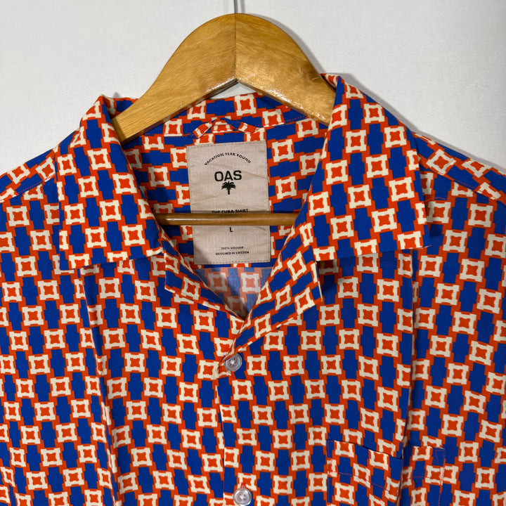 OAS CUBAN COLLAR HALF SLEEVES HAWAI SHIRT