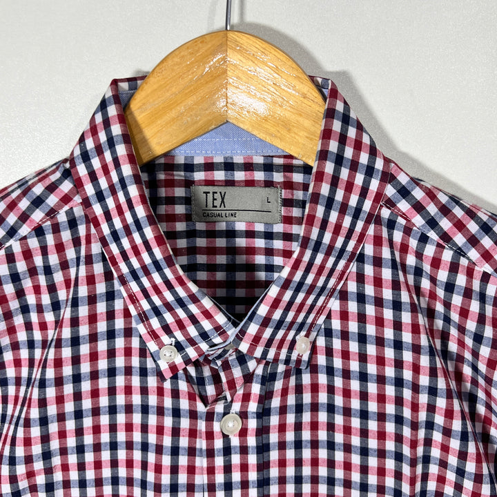 TEX BUTTON DOWN HALF SLEEVES SHIRT