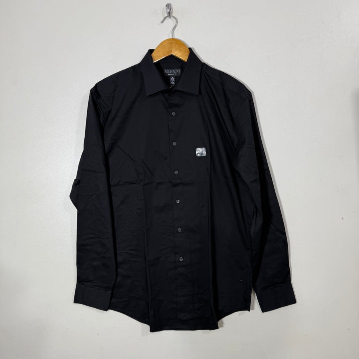 ALFANI REGULAR FIT COTTON SHIRT BRAND NEW WITH STRETCH BLACK COLOUR
