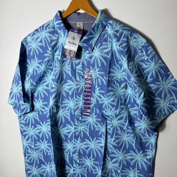HURLEY BUTTON DOWN HALF SLEEVES COTTON SHIRT BRAND NEW