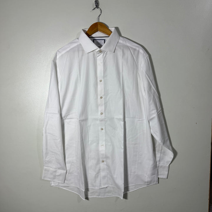 CHARLES TRYWHITT CLASSIC FIT COTTON FORMAL SHIRT WHITE COLOUR