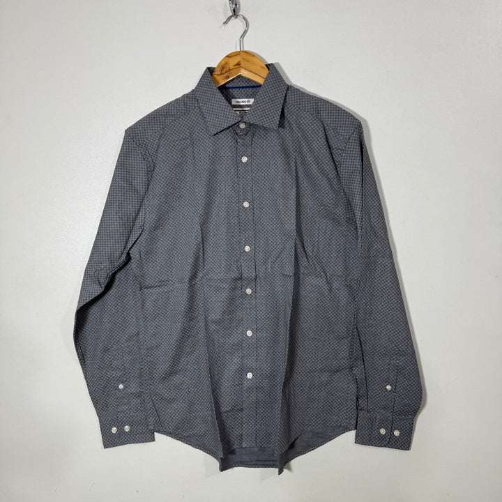 JOS A BANK TAILORED FIT PRINTED COTTON SHIRT