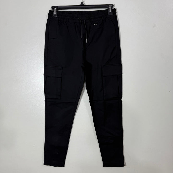 ZARA SKINNY FIT CARGO PANT WITH STRETCH BLACK COLOUR