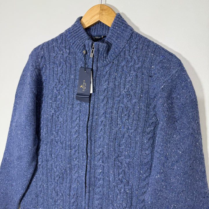 LLOYDS KNITWEAR FULL ZIP WOOL SWEATER BRAND NEW