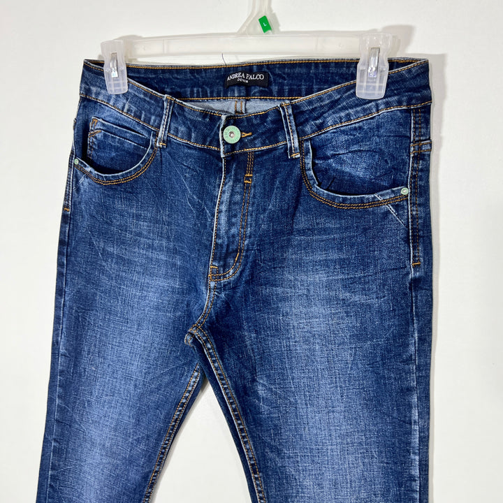 ANDREA FALCO SLIM FIT DENIM PANT WITH STRETCH