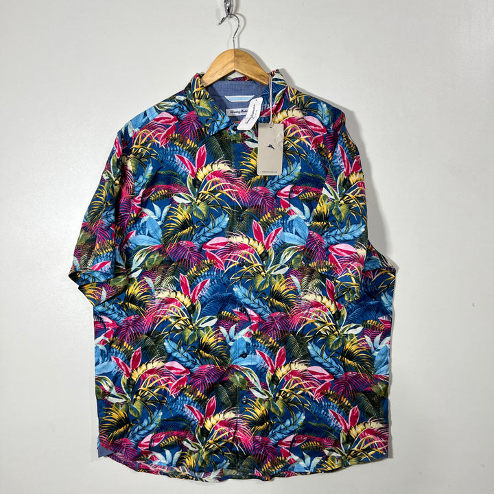 TOMMY BAHAMA SAFARI COLLAR HALF SLEEVES HAWAI SHIRT BRAND NEW