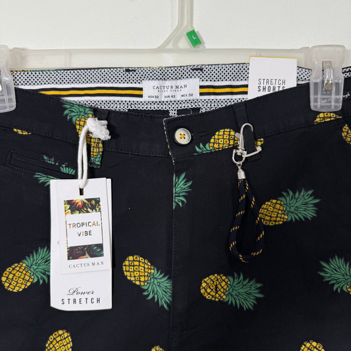 CACTUS MAN PRINTED COTTON SHORT BRAND NEW WITH STRETCH