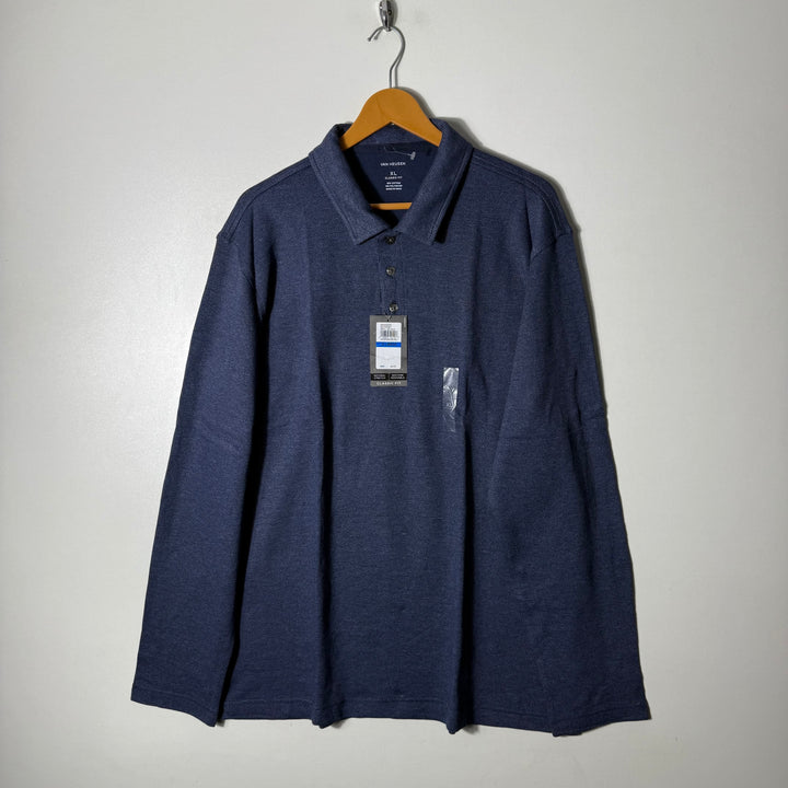 VAN HEUSEN LONG SLEEVES COTTON POLO TSHIRT BRAND NEW