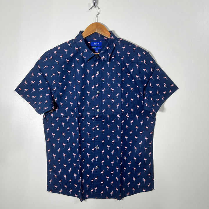 APT.9 SLIM FIT HALF SLEEVES SHIRT