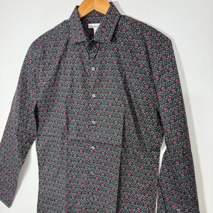 BARIII SLIM FIT PRINTED CASUAL COTTON SHIRT