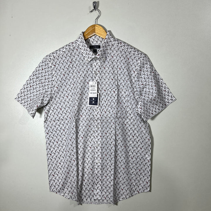 CLUB ROOM BUTTON DOWN HALF SLEEVES SHIRT BRAND NEW WITH STRETCH