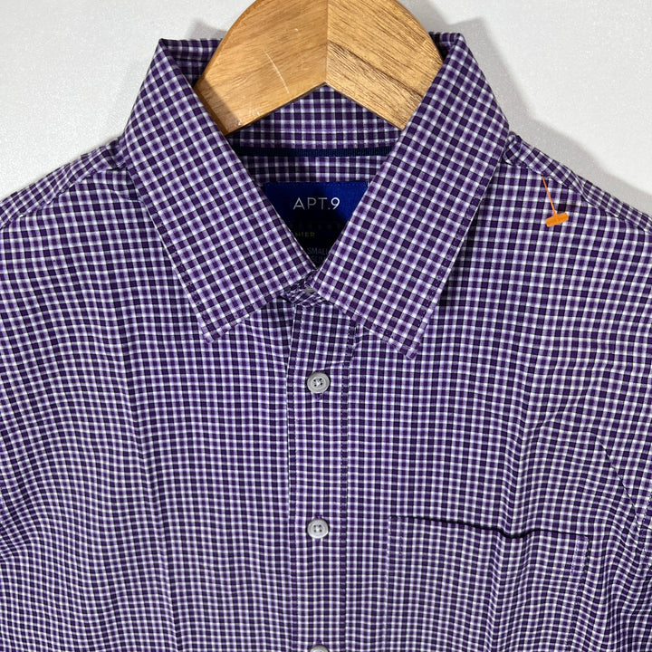 APT.9 SLIM FIT CHECKERED SHIRT